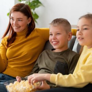 Viewing Smart TV with kids